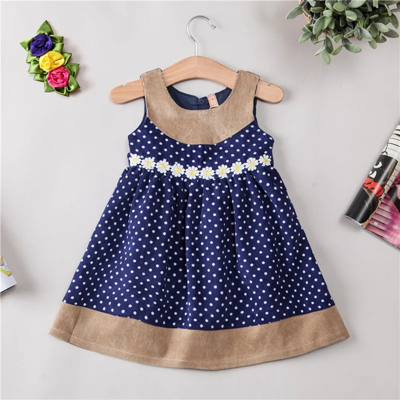 

Baby Girls Winter Dress Autumn Toddler Girl Princess Dress Infant Clothing Corduroy Cute Dot Style Toddler girls outfit