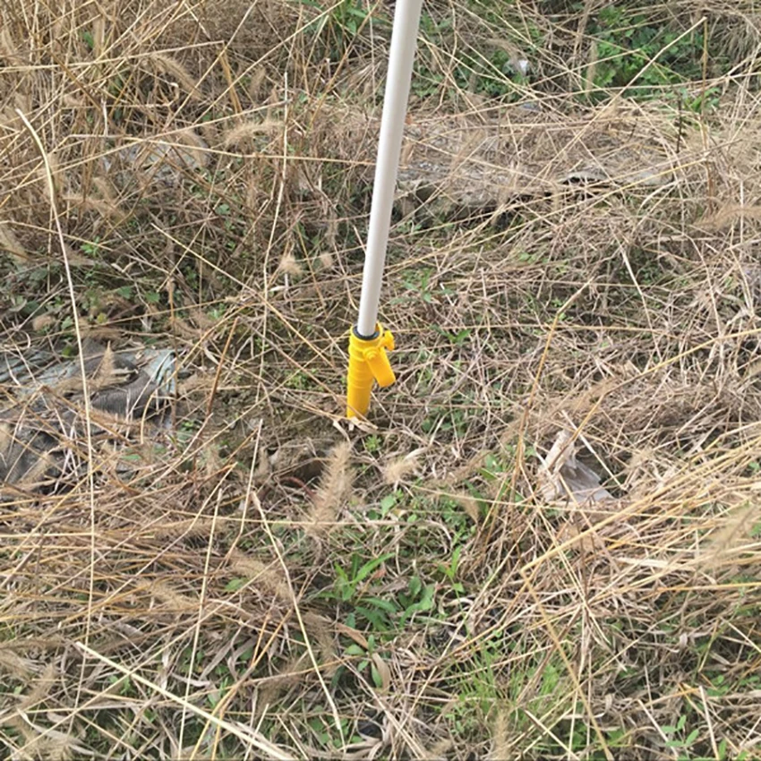 Penyangga pasir Payung pantai tugas berat, dudukan payung luar ruangan plastik, tempat tongkat pancing, merah, kuning, biru