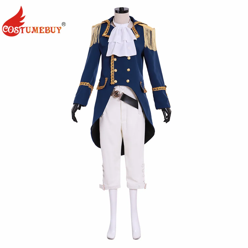 Colonial Hamilton Military Cosplay Costume Musical Hamilton Officer Jacket Pants George Washington Uniform Suit L921