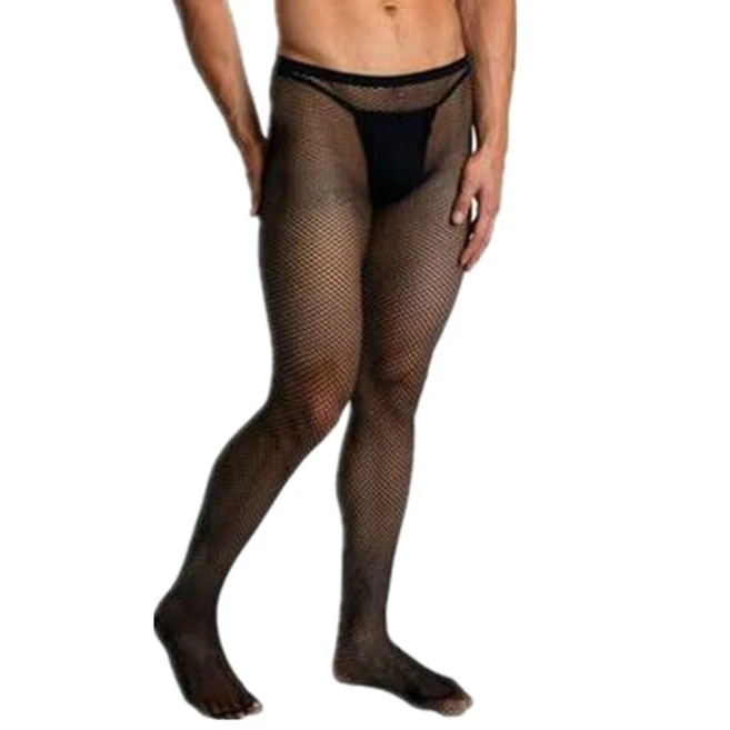 2022 Men\'s Nets Pantyhose Breathable Sexy Fishnet Tights Stockings Mens Underwear Dropshipping Black Hosiery Gay Mens Panty hose