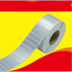 Label Sticker 40*10mm 2000pcs/Roll Thermal Transfer Silver PET Label Waterproof Tearproof Oilproof Accept Customer Order