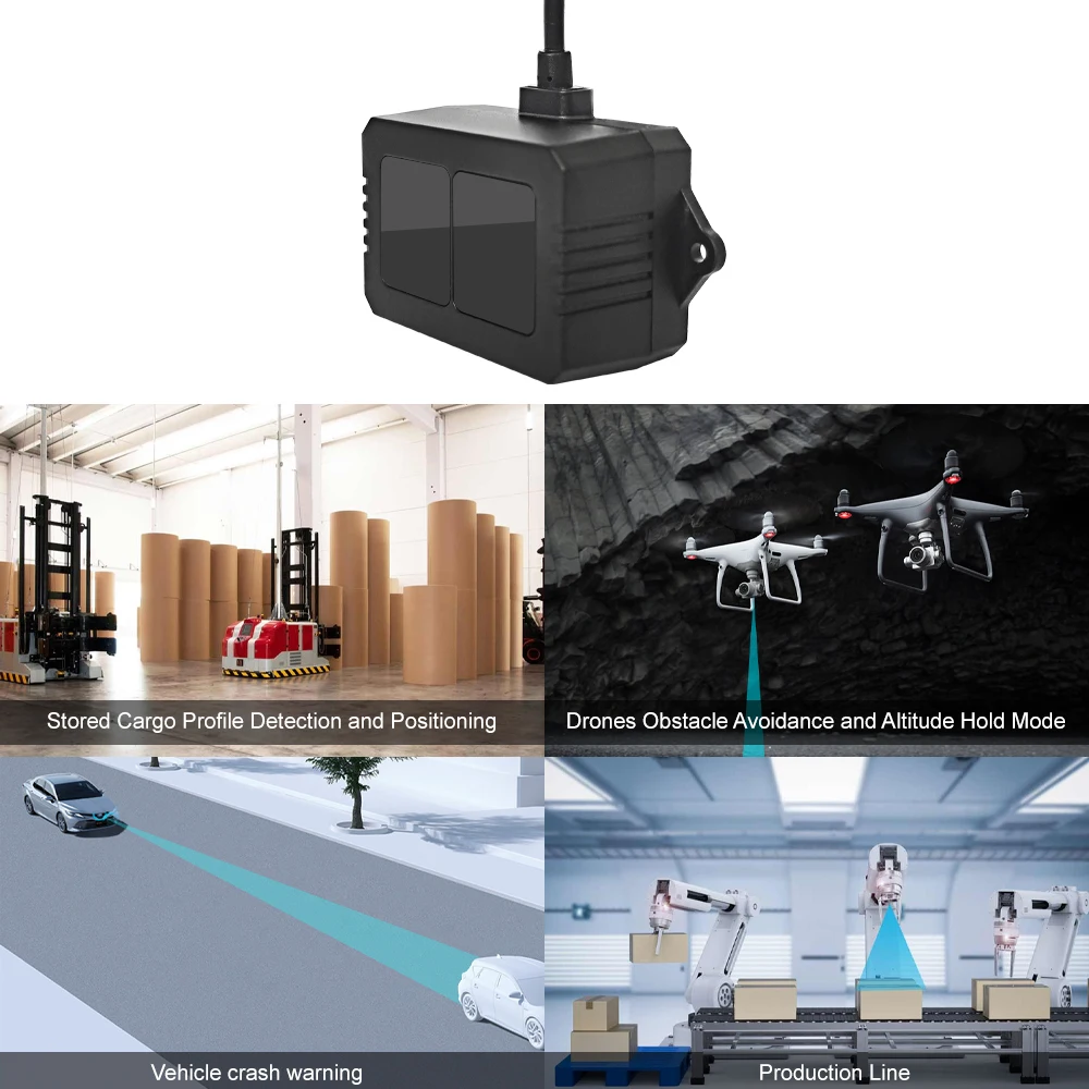 Imagem -02 - Benacordar-sensor de Distância Tf02 Pro Módulo de Medição de Distância Frequência Cardíaca 1000hz 40 Metros de Alcance para Uso Interno Externo Robô