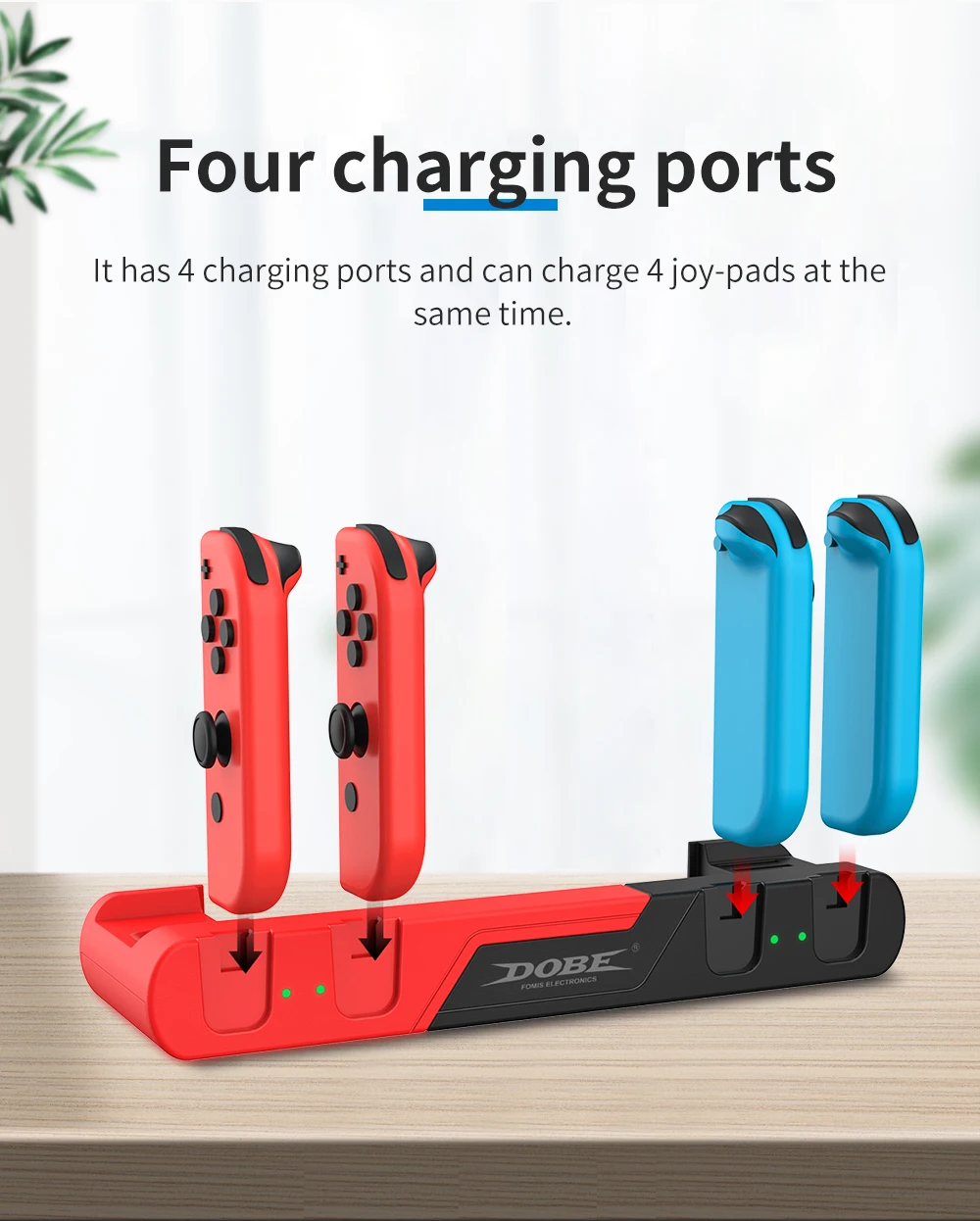 แบบพกพา6 In 1 Charger Station สำหรับ Ns Switch Oled คอนโทรลเลอร์ Joycon ที่อยู่อาศัยแท่นชาร์จ4 Joycon 2เกมยืน