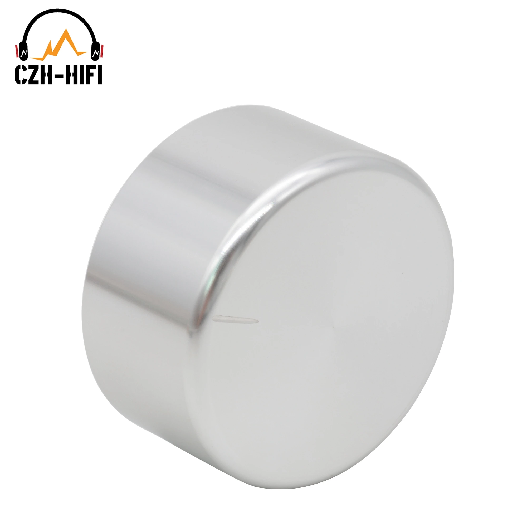 1pc 38mm 44mm cnc bearbeitet schwarz silber massiv aluminium knopf kappe für audio verstärker potentiometer dac cd lautstärke sound diy – Detail 3