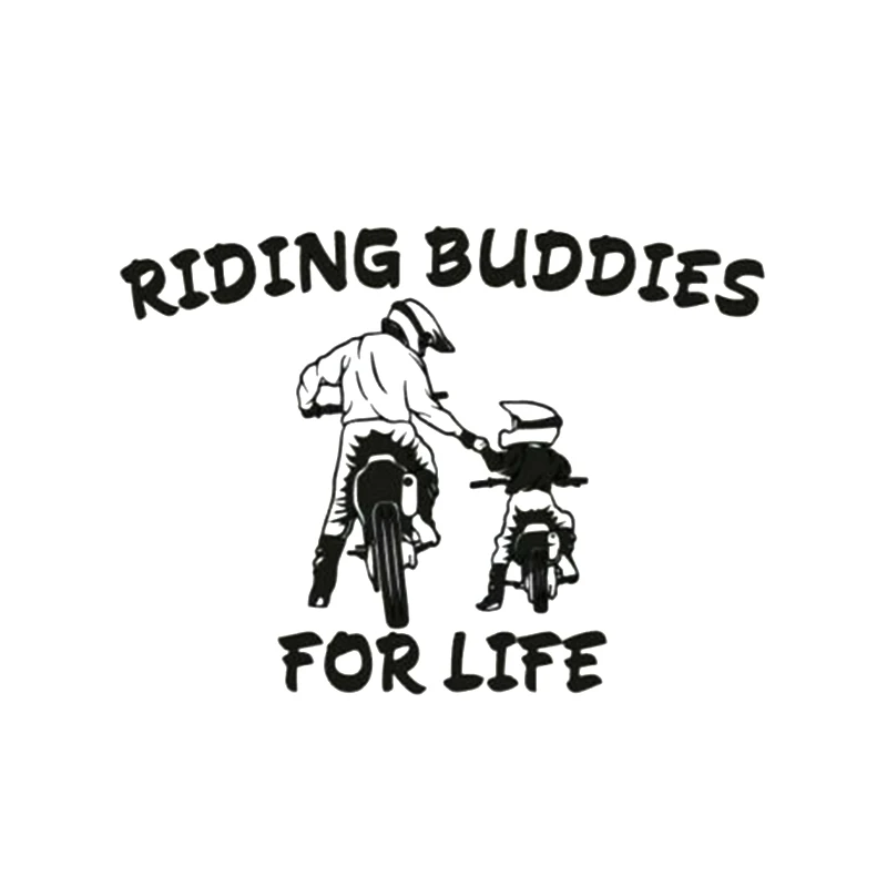 17*12.4cm Riding Buddies For Life Vinyl Sticker Camper accessories Funny 4x4 Motorcycle SUVs Bumper Laptop Car accessories