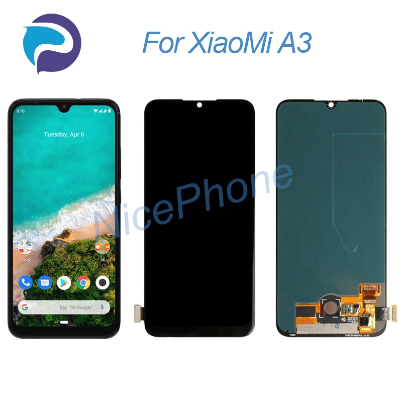 

ЖК-дисплей для XiaoMi Mi A3, сенсорный экран, дигитайзер, замена 6,09 "M1906F9SH, M1906F9SI Mi A3, экран, ЖК-дисплей