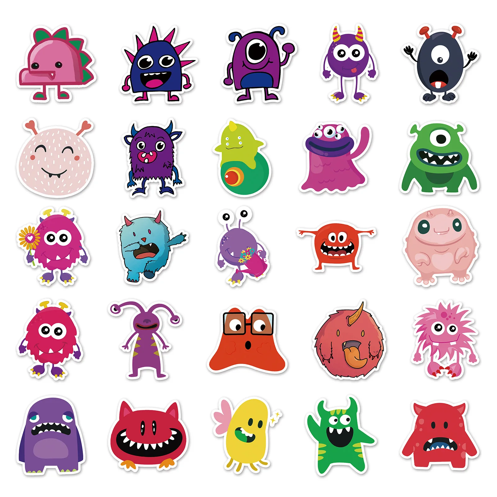 10/30/50PCS Small Monster Cartoon Cute Reward iPad Graffiti Waterproof Sticker Suitcase Notebook RefrigeratorHelmetWholesale