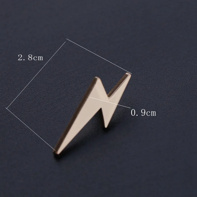 2pcs Mini Lightning Metal Lapel Pin for Men Suit Dress Decorations Badge Pins Collar Pins Shirt Mens Fashion Jewelry Accessories