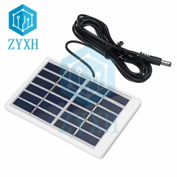 1.2W 6V Panel słoneczny 5521 Port DC przenośna polikrystaliczna krzemowa ładowarka solarna płyta bateria do telefonu zasilanie ładowanie