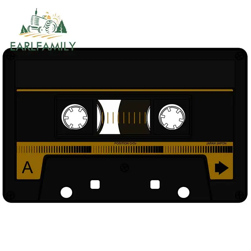 EARLFAMILY 13cm For Audio Cassette Motorcycle Car Bumper Stickers Car Accessories Decal Waterproof Decals Decoration