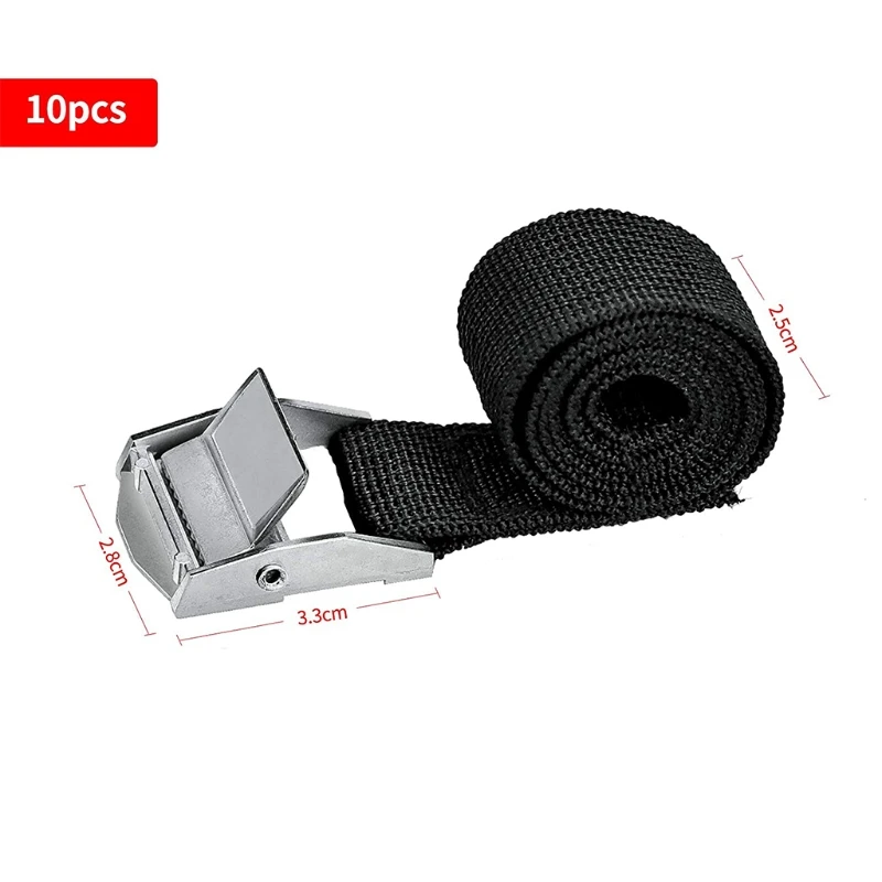 Sjorren Bandjes Black Heavy Duty Cam Gesp Tie Down Bandjes Bevestiging Tool Set