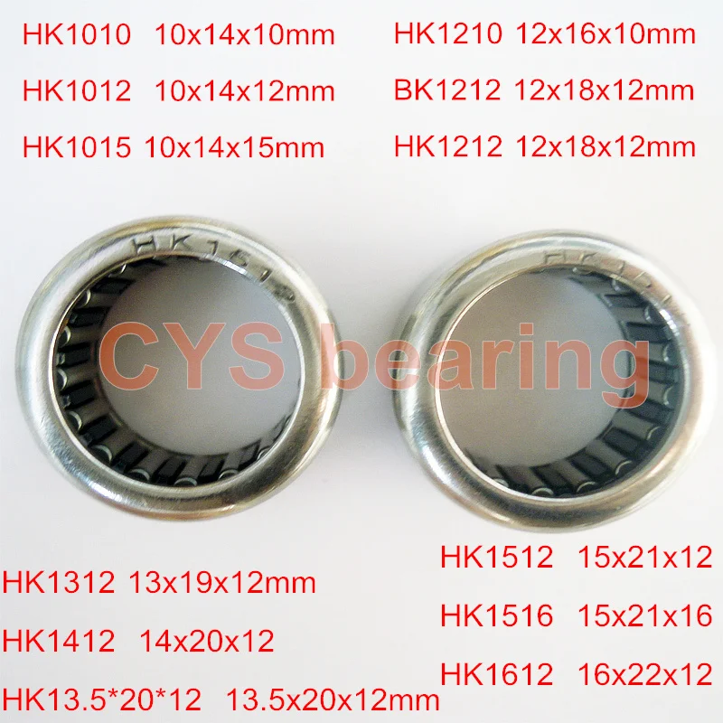 HK1010 HK1012 HK1015 HK1210 HK1212 BK1212 HK13.512 HK1312 HK1412 HK1512 HK1516 HK1612 HK1514 HK1310 Needle Roller Bearing