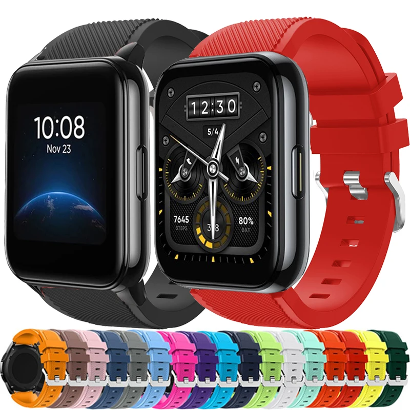BEHUA Ban Nhạc Cho Realme Đồng Hồ 2 2 Pro Dẻo Silicone Correa Dây Đeo Tay Cho Realme Dây S S Pro Cổ Tay 22Mm Dây