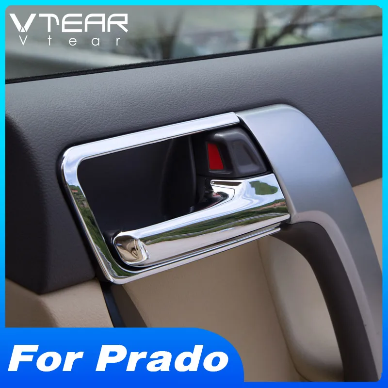 Vtear For Toyota LAND CRUISER Prado 150 Inner handle and bowl cover decoration Car door interior trim accessories parts 2020