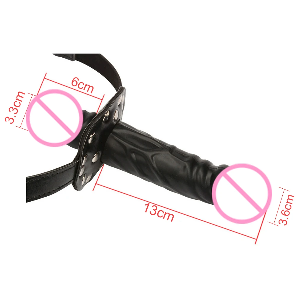 Silicone Penis Gag Mouth Bondage BDSM Dildo Plug Oral Erotic Sex Toys Adult Game Beautifully decorated metal buckle