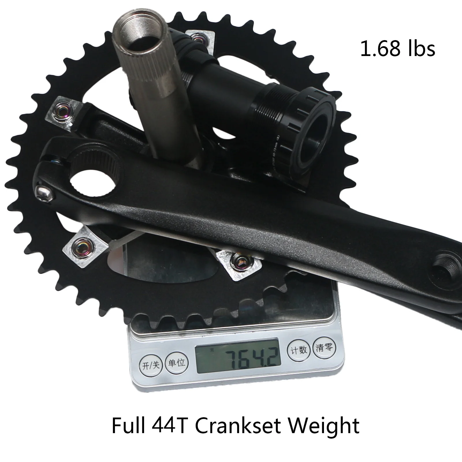 130BCD Rennrad-Kurbelgarnitur Fahrradkurbelsatz 152mm 165mm 170mm Einzelgang-Kurbelarme Tretlager 44T Kettenblatt für Rennräder – Detail 8