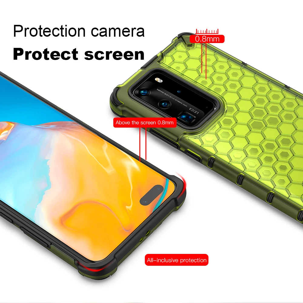 KEYSION Shockproof Case for Huawei P40 P30 Lite Mate 30 20 Pro Y6 Y7 Y9 2019 Y9S Phone Cover for Honor 20 Pro 20S 30S 8A 9X 8X