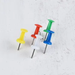 200Pcs/box Push Pins Thumb Thumbtack Board Pins Drawing Photo Wall Studs Office School Supplies Mixed Color