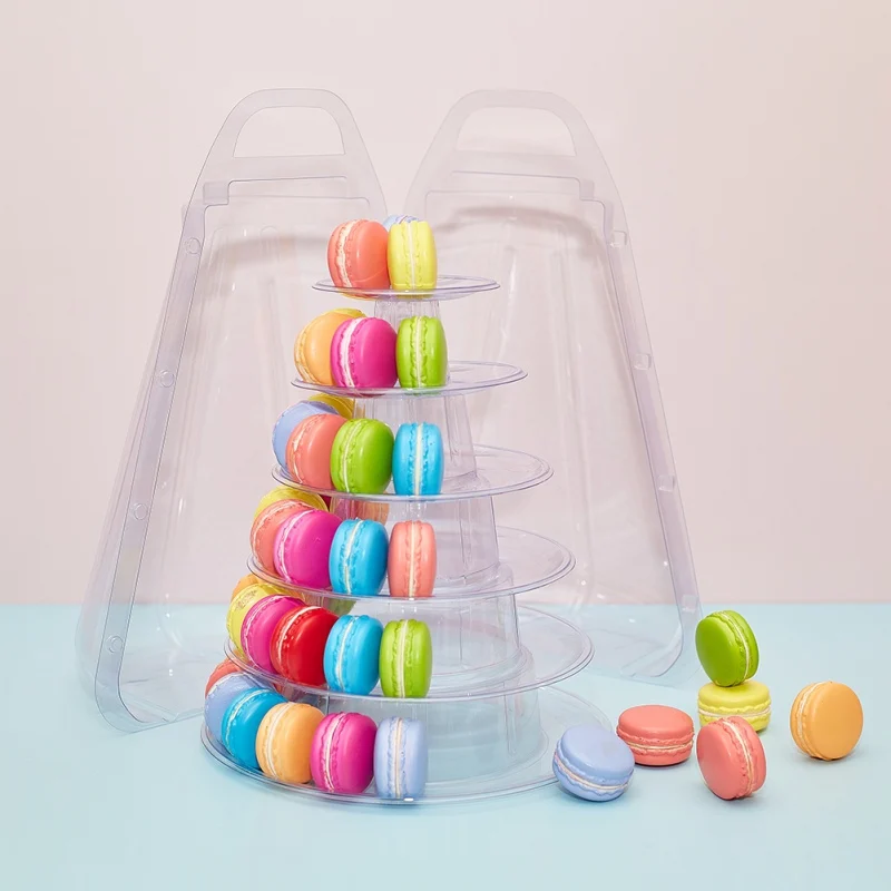 6-Tiers Macarons Display Stand Cake Dessert Holder Organizer Fruit Cupcake Candy Plate Birthday Party Wedding Decoration Tools