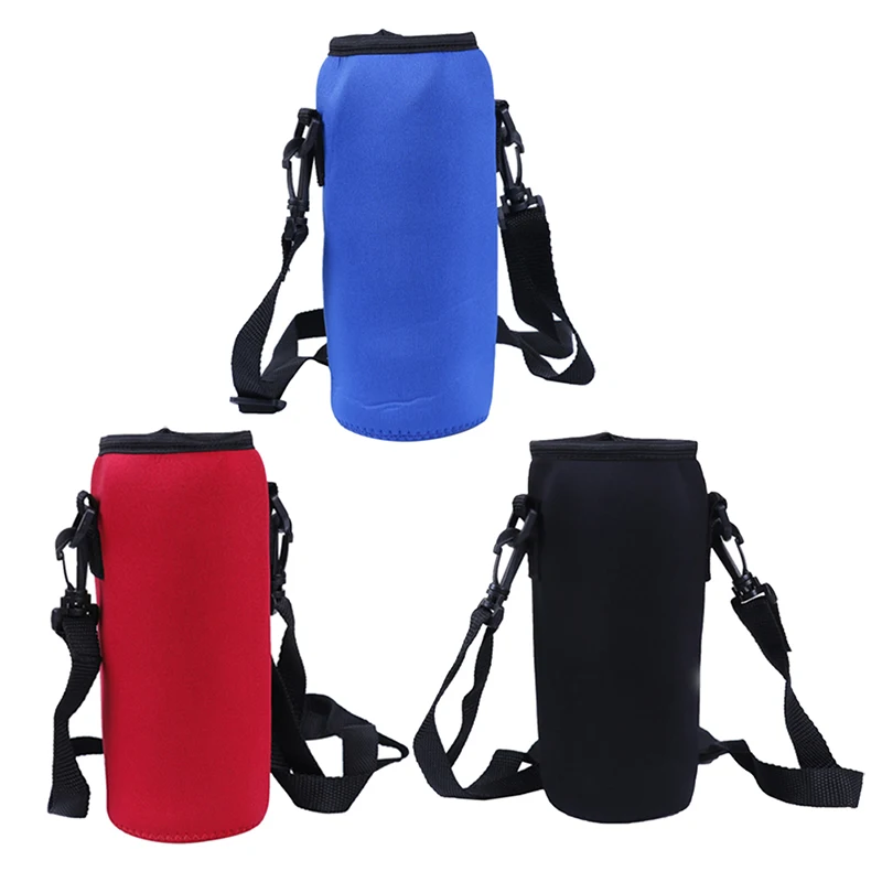 1000ml Neoprene Water Bottle Carrier Insulated Cover Bag Holder Strap Travel