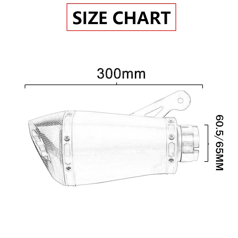 S1000RR Slip-On Exhaust Muffler 60mm/65mm Inlet Motocross Escape DB Killer Laser for BMW S1000RR 2010-2014 S1000R 2010-2016