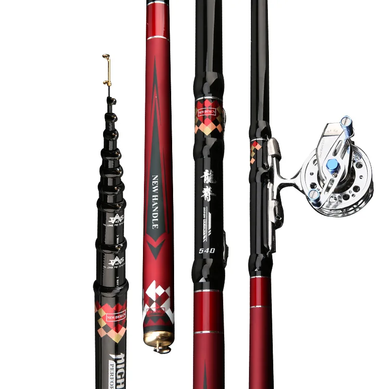 Front-end Fishing Rod Ultra-Light 28 Tone carbon Hand Rod 4.5-7.2 M 3 changes of Positioning Fishing Rod With guide ring