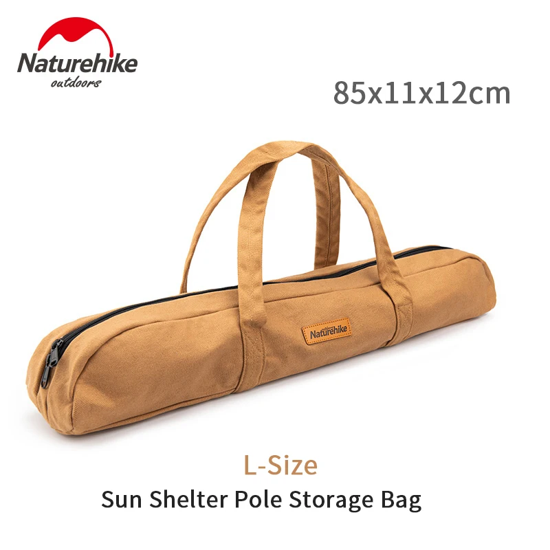 Naturehike Camping Tent Pole Storage Bag 16A Canvas Big Capacity Ultralight Sundry Hand Bag Resisting Wear Accessories Tool Bags