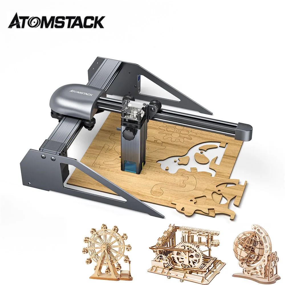 ATOMSTACK P7 M40 40W Mini Portable Glass Granite Stone Metal Engravies  Wood Cutter Laser Engraving Machines