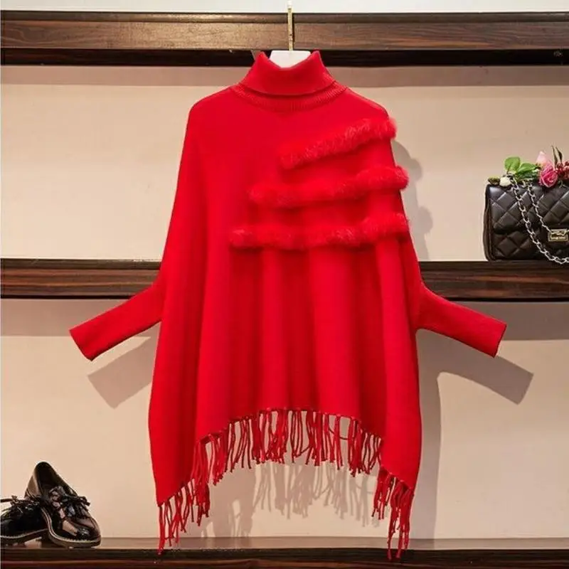 2023 Female Wrap And Swing Women\'s Sweaters For Winter Leisure Long Sleeve Slim Thin Out Jacket Long Section Tops