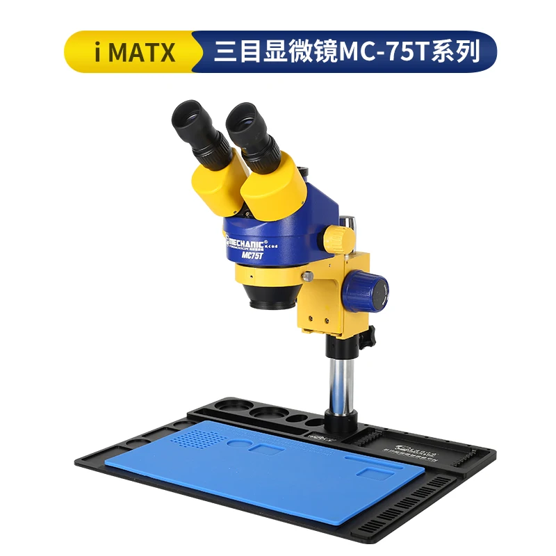 Mechanik MC24S/MC75S/MC75T przemysłowe obuocznego/Triocular mikroskop Stereo HD podwójne koło zębate do telefonu komórkowego PCB konserwacji