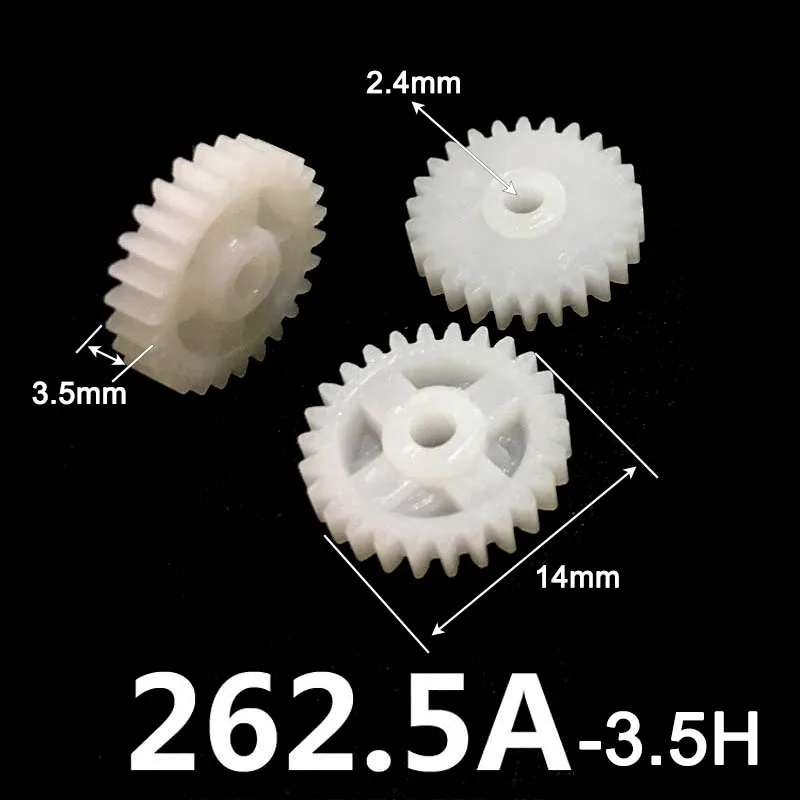26 Tooth 0.5M Gear 14mm Diameter Hole Tight for 2mm/ 2.5mm/ 3mm Shaft Plastic Gearwheels DIY Model 262A 262.5A 263A