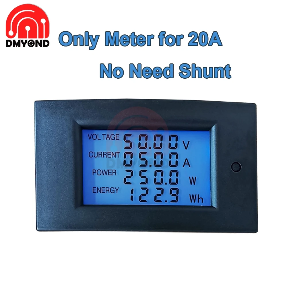 20/50/100A DC100V  LCD Digital Voltmeter Ammeter Volt Voltage Current Power Energy Detector Test Monitor Amperimetro Meter Shunt