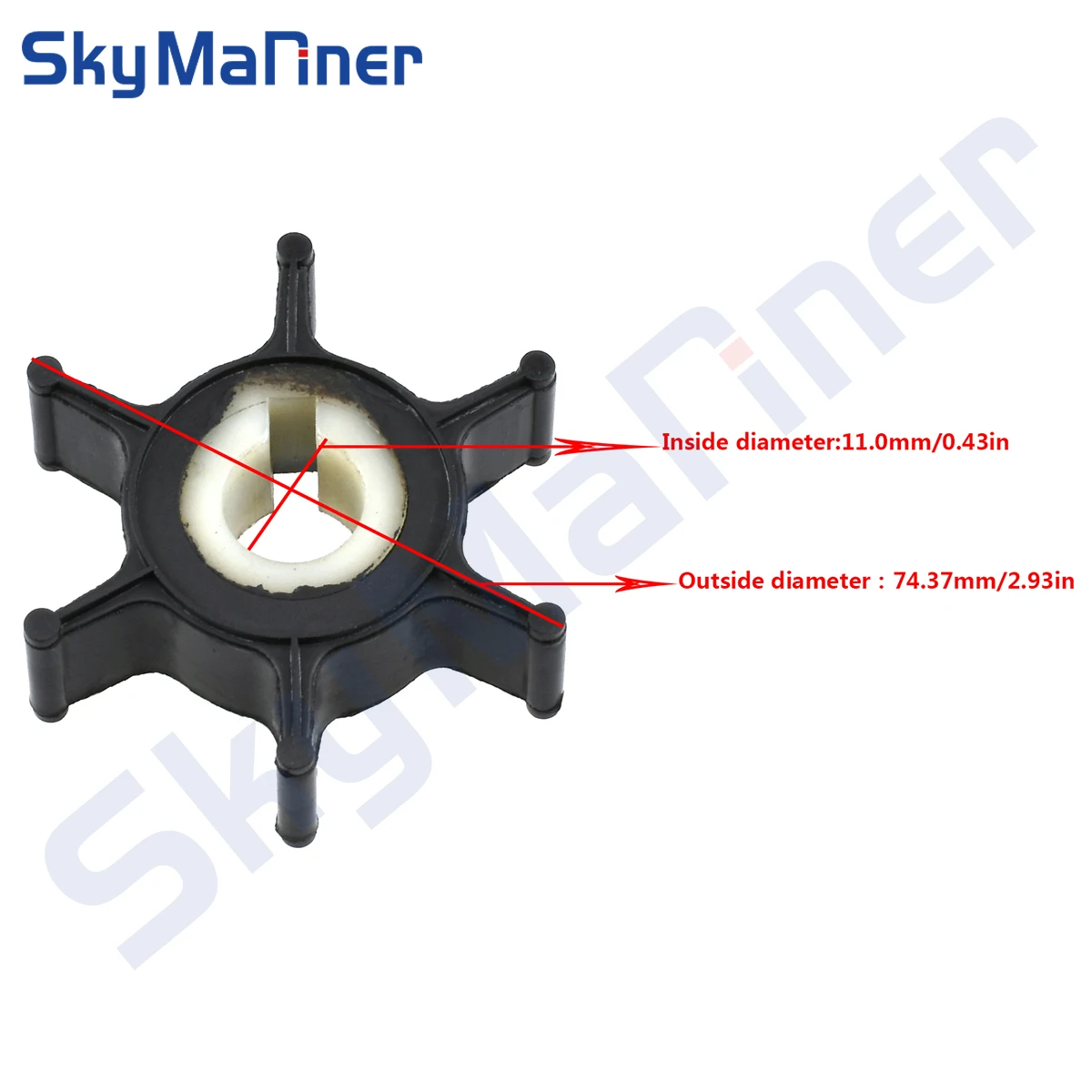 646-44352-00 Water Pump Impeller 646-44352-01 646-44352 for Suzuki 2-Stroke 2HP 2A 2B 2C 646-44352-01 boat engine parts