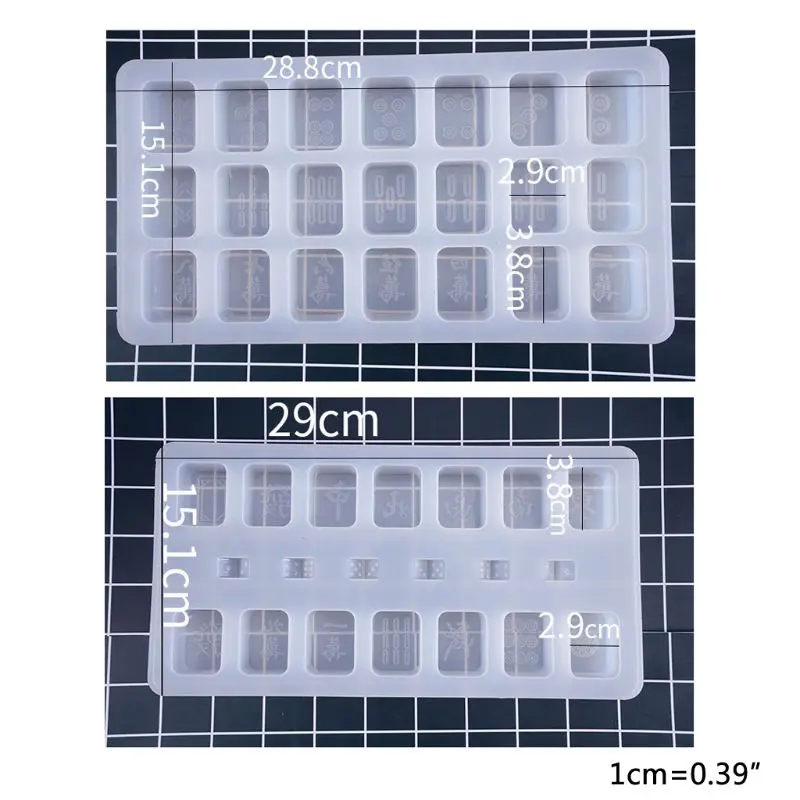 

DIY кристальная эпоксидная форма высокого зеркала креативная форма маджонг силиконовая форма L4ME