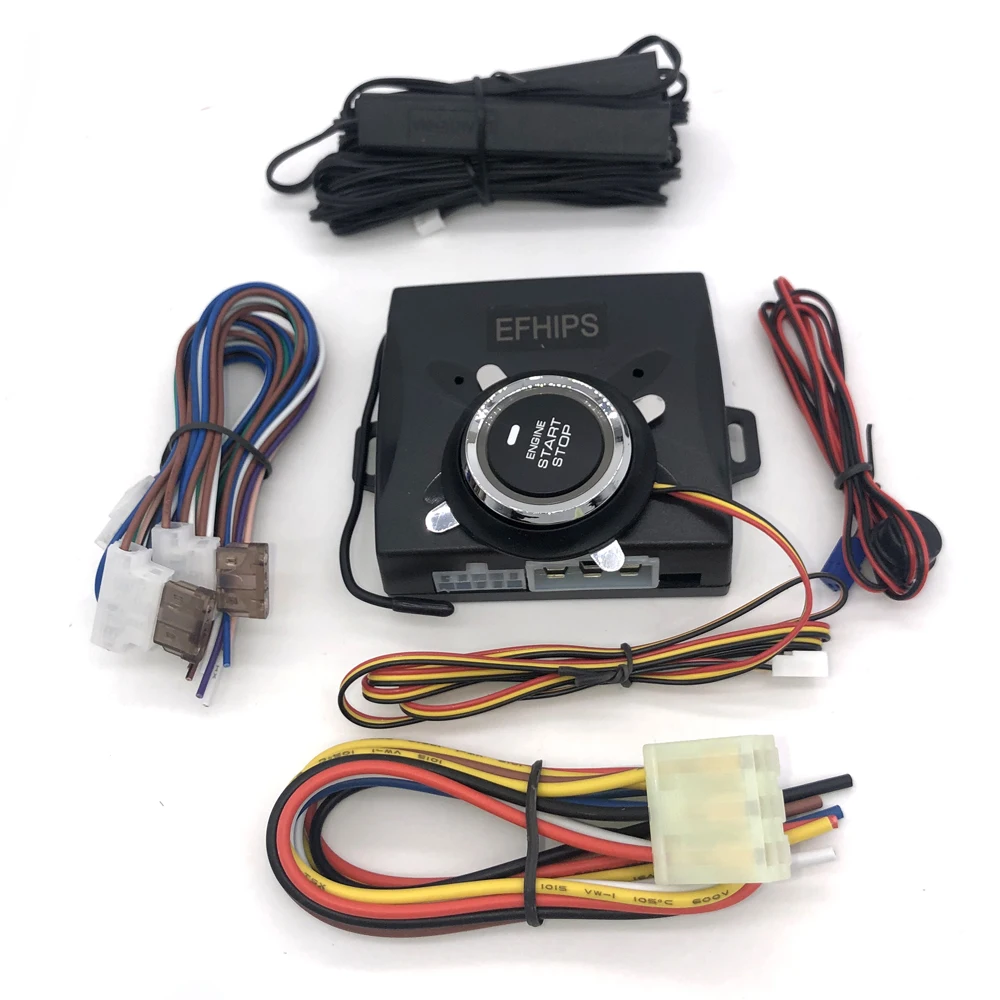 EFHIPS Auto bezkluczykowy dostฤp do pojazdu start system jeden start stop przycisk do uruchamiania silnika alarm do pojazdu system zdalnego