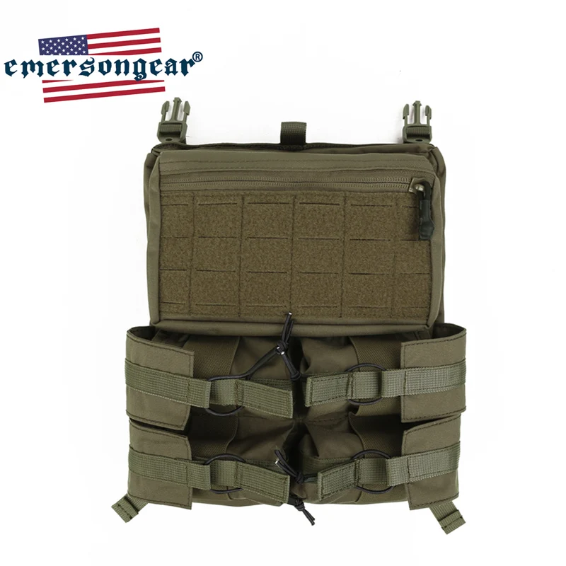 Imagem -02 - Emersongear-lxb Estilo Bangle Pack Tático Bungee Panel Drop Pouch 420 Colete de Caça Porta-placa Caminhadas Airsoft Em9535