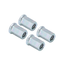 4PCS Inner Dia 6mm Outer Dia. 10mm  Exhaust Stud Nuts Hexagonal Screw for Yamaha 660 R 350 Warrior 350 Grizzly 350 Raptor 660R