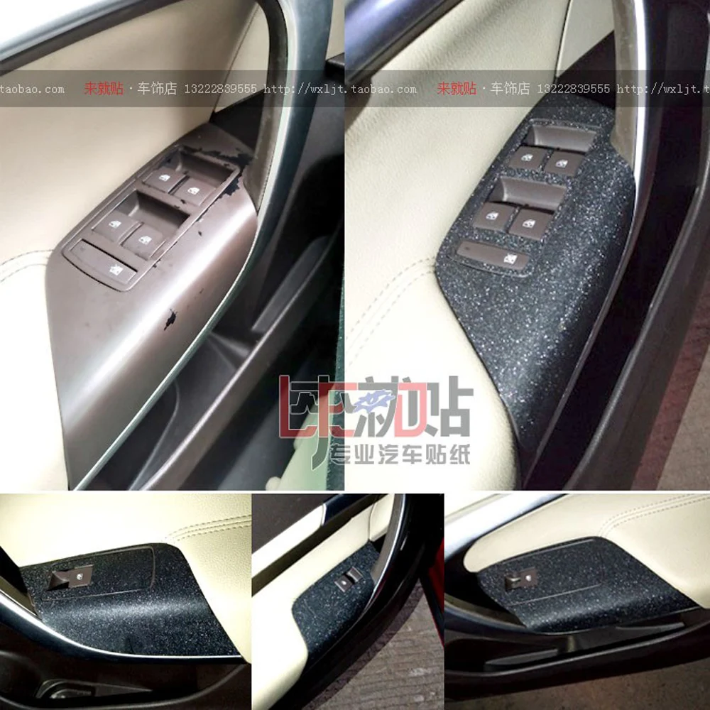 مقبض الباب مقبض الكسوة نافذة لوحة التبديل ألياف الكربون لاصق غشائي مائي تصفيف السيارة ل بويك ريجال 2009-2016 اكسسوارات #5