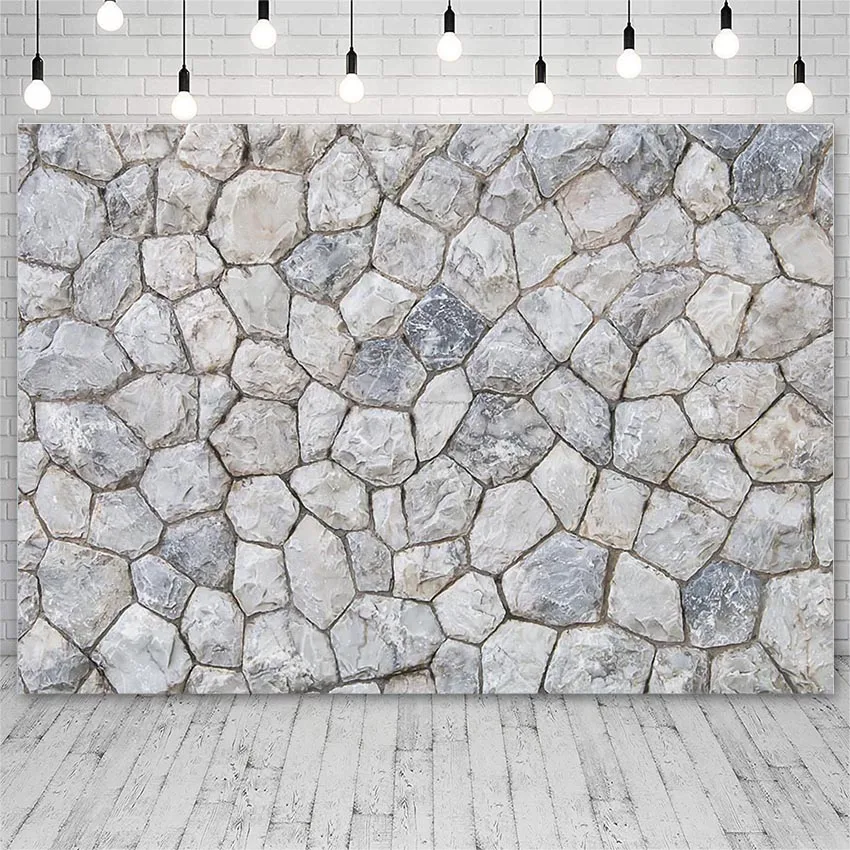 Avezano Stone Floor Photography Background Gray Rock Texture Christmas Children Portrait Decor Backdrop Photo Studio Photocall