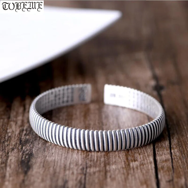 

100% 990 Silver Tibetan Bangle Pure Silver Cuff Bracelet Real Silver the Buddhist Heart Sutra Bangle