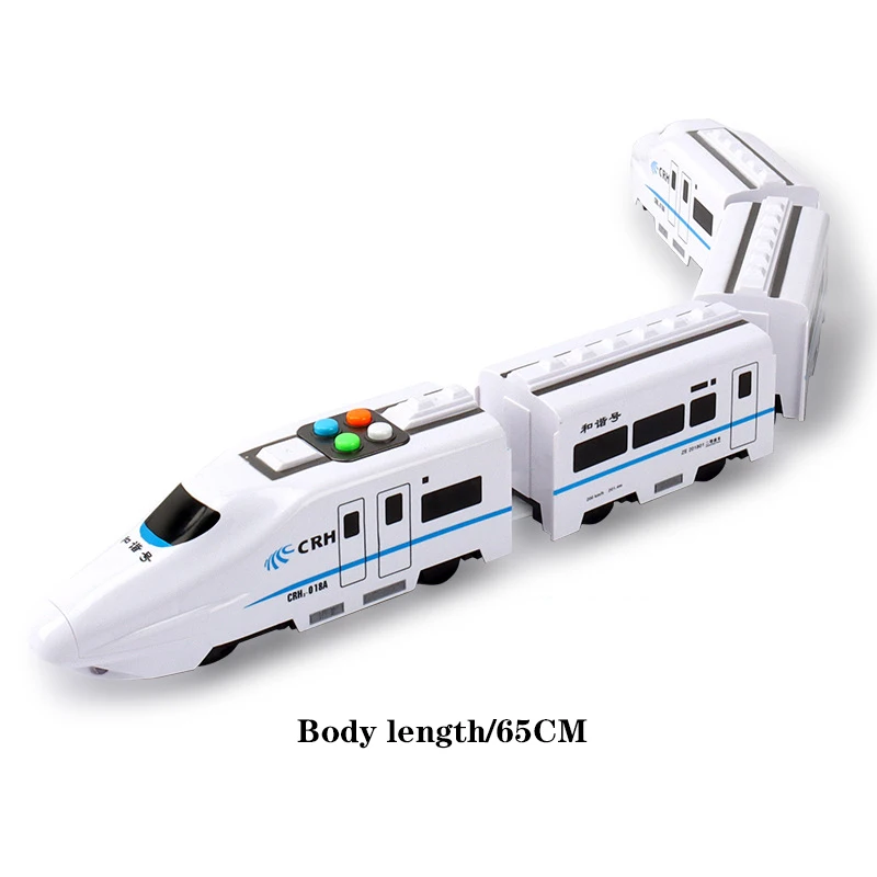 1:10 Harmony Railcar Simulation High-speed Railway Train Toys for Boys Electric Sound Light Train EMU Model Puzzle Child Car Toy