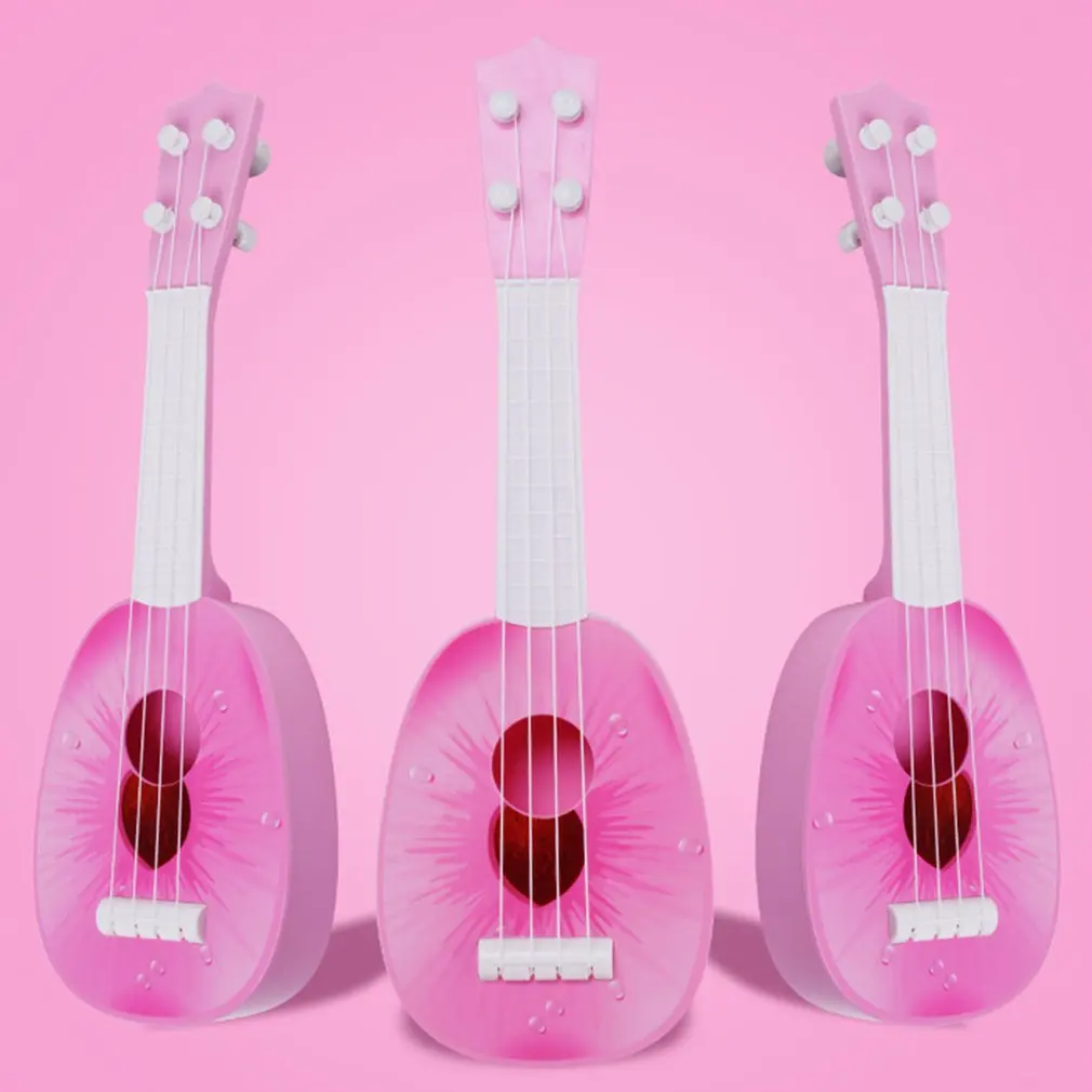 Kids Toys Four-string Simulation Fruit Guitar Bass Toy Can Play Early Education Educational Toys Girls Toy for Children