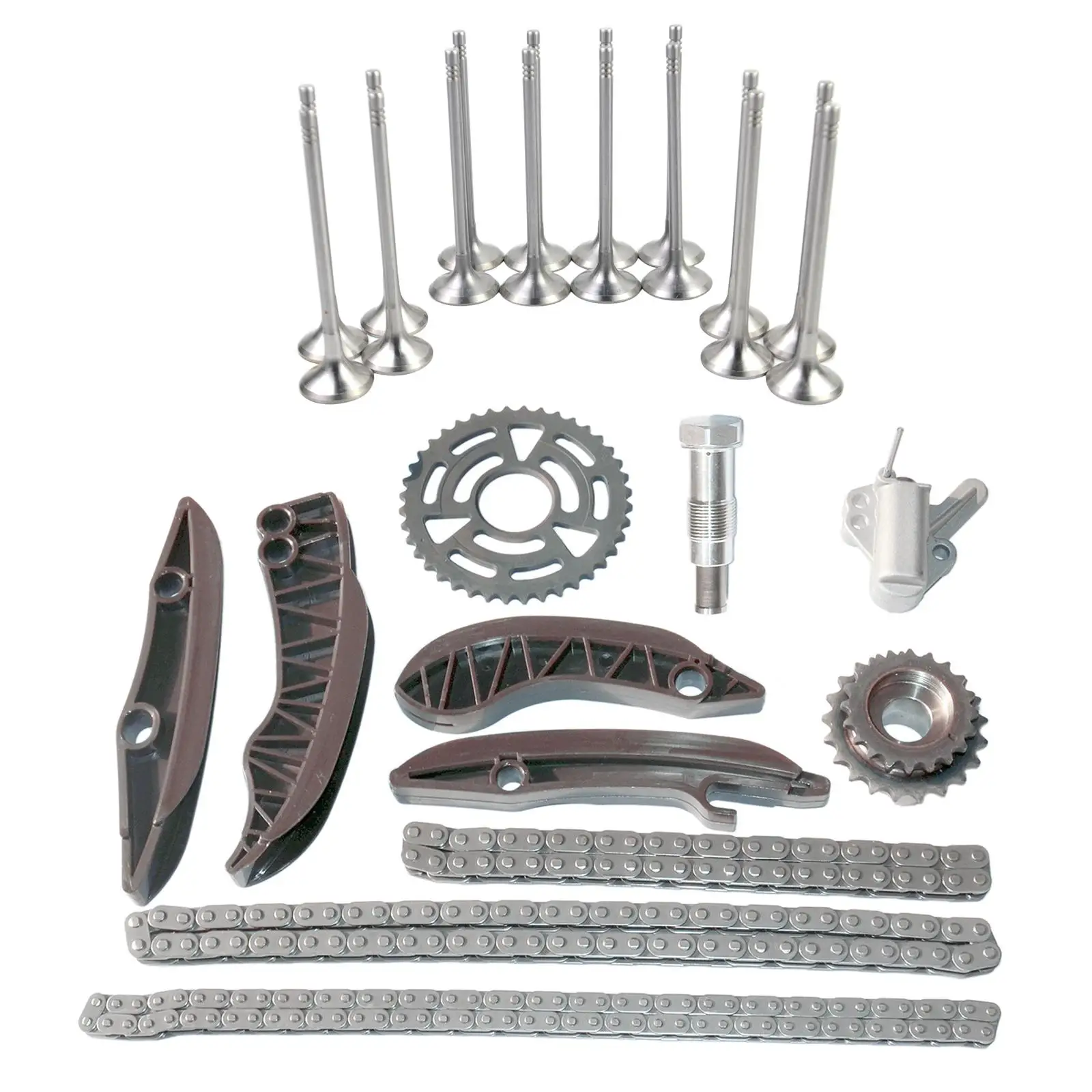 AP03 Timing Chain Kit+16*Engine Valves N47D20A For BMW E90 E91 E92 E93 F30 F31 F34 F32 F82 F33 F36 F07 F10 E84 E83 F15 F85