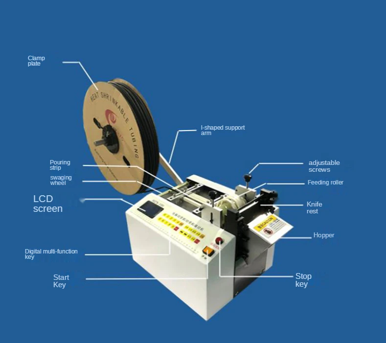 High quality Microcomputer heat shrinkable tube cutting machine PVC silicone tube cutting machine ear band bridge automatic cutt