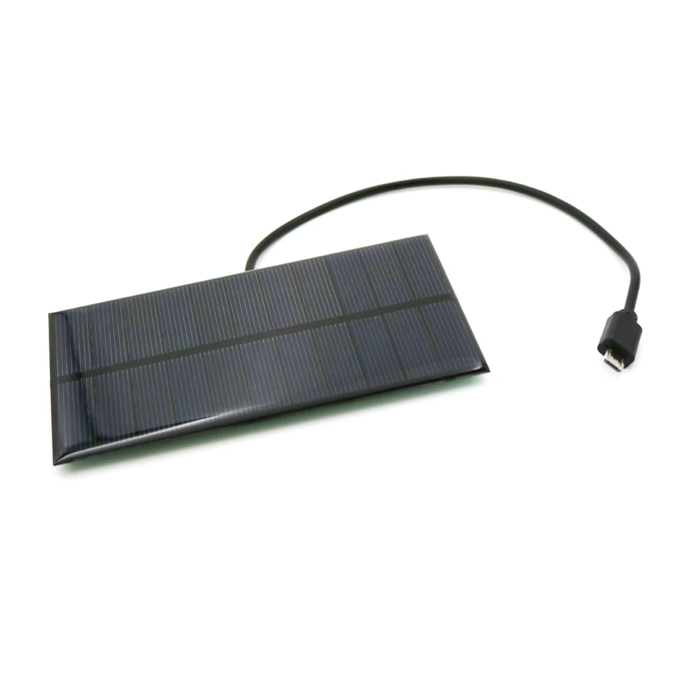 Ładowarka solarna 1.65W 5.5V wyjście USB Micro Android Micro USB port 5V 300mA regulatory ładowania Panel słoneczny