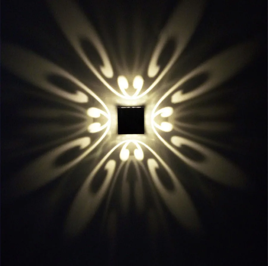 1PCS RGB Flower LED Wall Lamp Wall Mounted Remote Projection Colorful Wall Light Luminaire For Party Bar Lobby KTV Home Decor