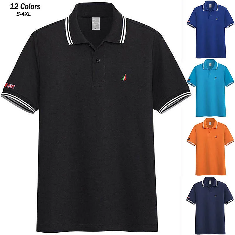 Fashion New-Design Summer Men's Polo Shirts Casual Men Shirt Short Sleeve Polos Hommes Cotton Men Clothing Lapel Male Tops