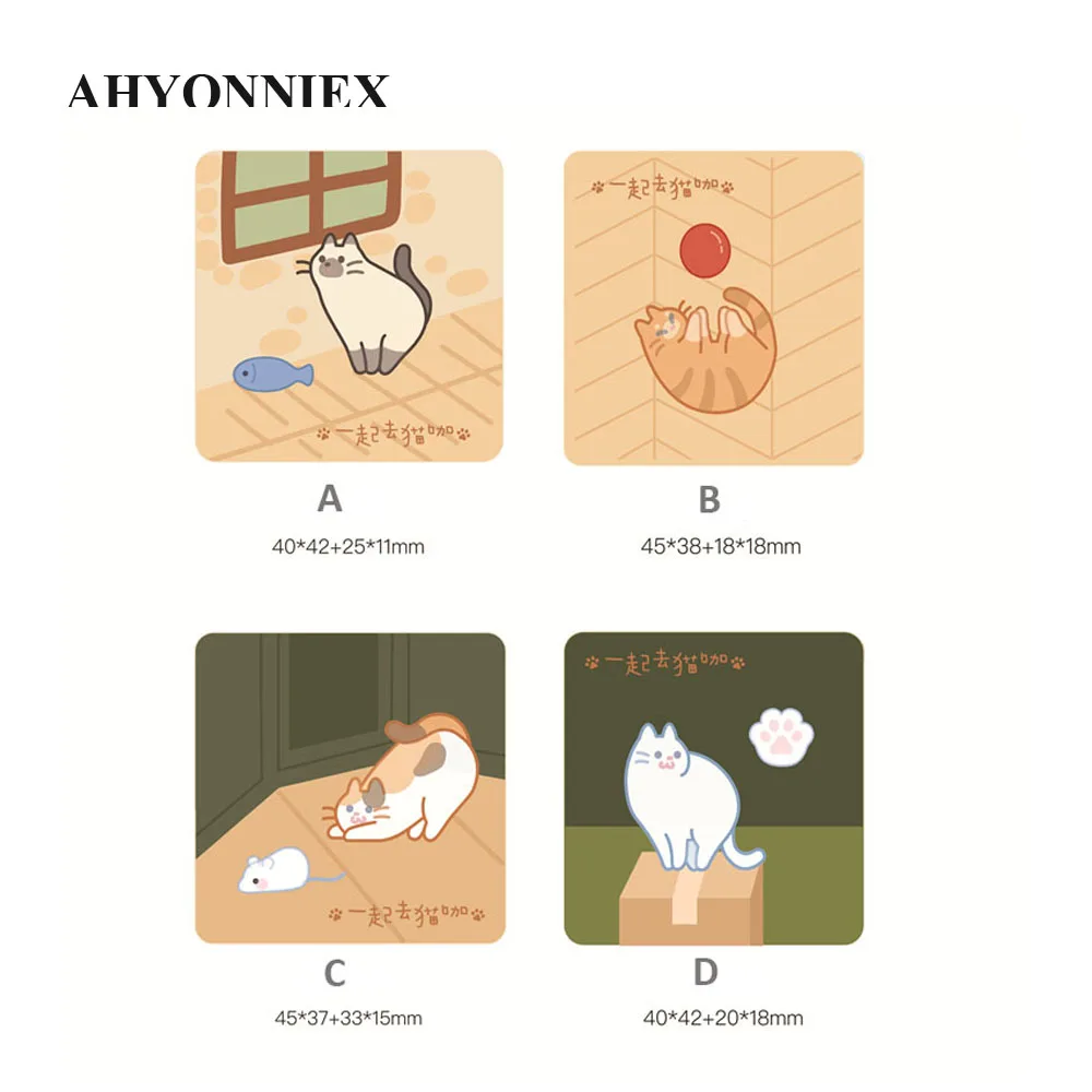 AHYONNIEX Embroidery Cat Patch Iron On Patches for Clothing Jeans Bags Sewing Applique Cute Animal Parches DIY Clothes Stickers