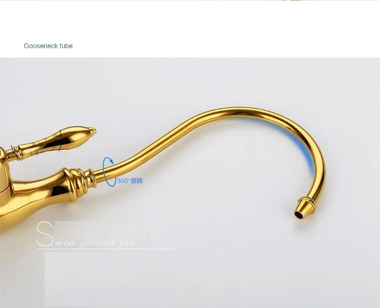 Solid Brass Kitchen Drinking Water Faucet Pure Water Faucet Golden Filtered Tap