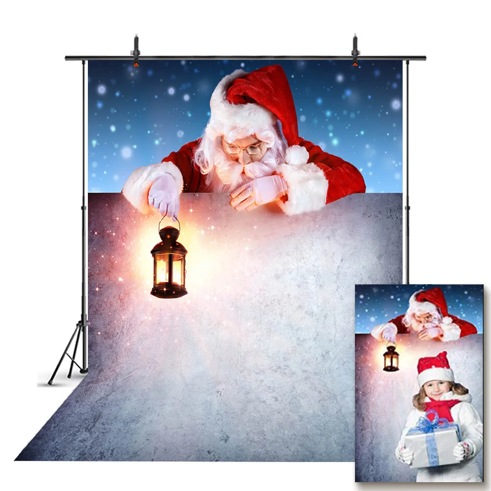 

Santa Claus backdrops Present Winter snow wall Snowflake Merry Christmas Photography Vinyl Photo Background Studio Prop